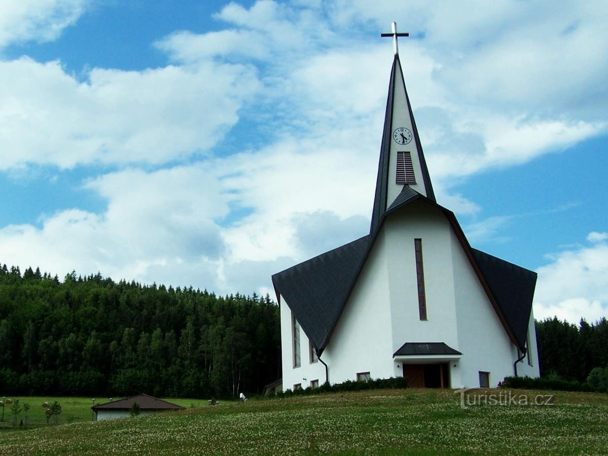 filiální kostel v Prostřední Bečvě