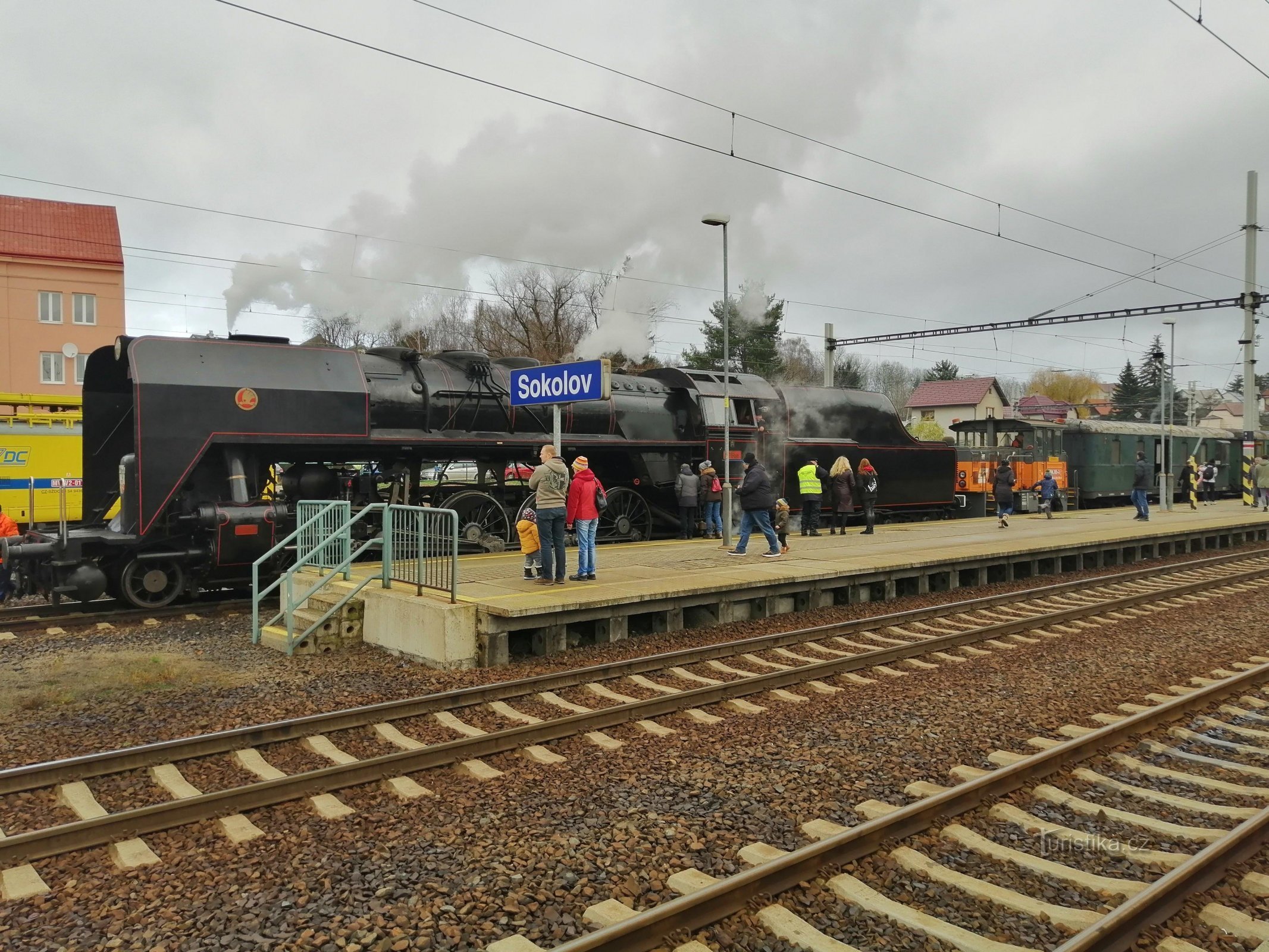 Fotografija parne lokomotive 475.111, nazvane Šlechtična - Sokolov