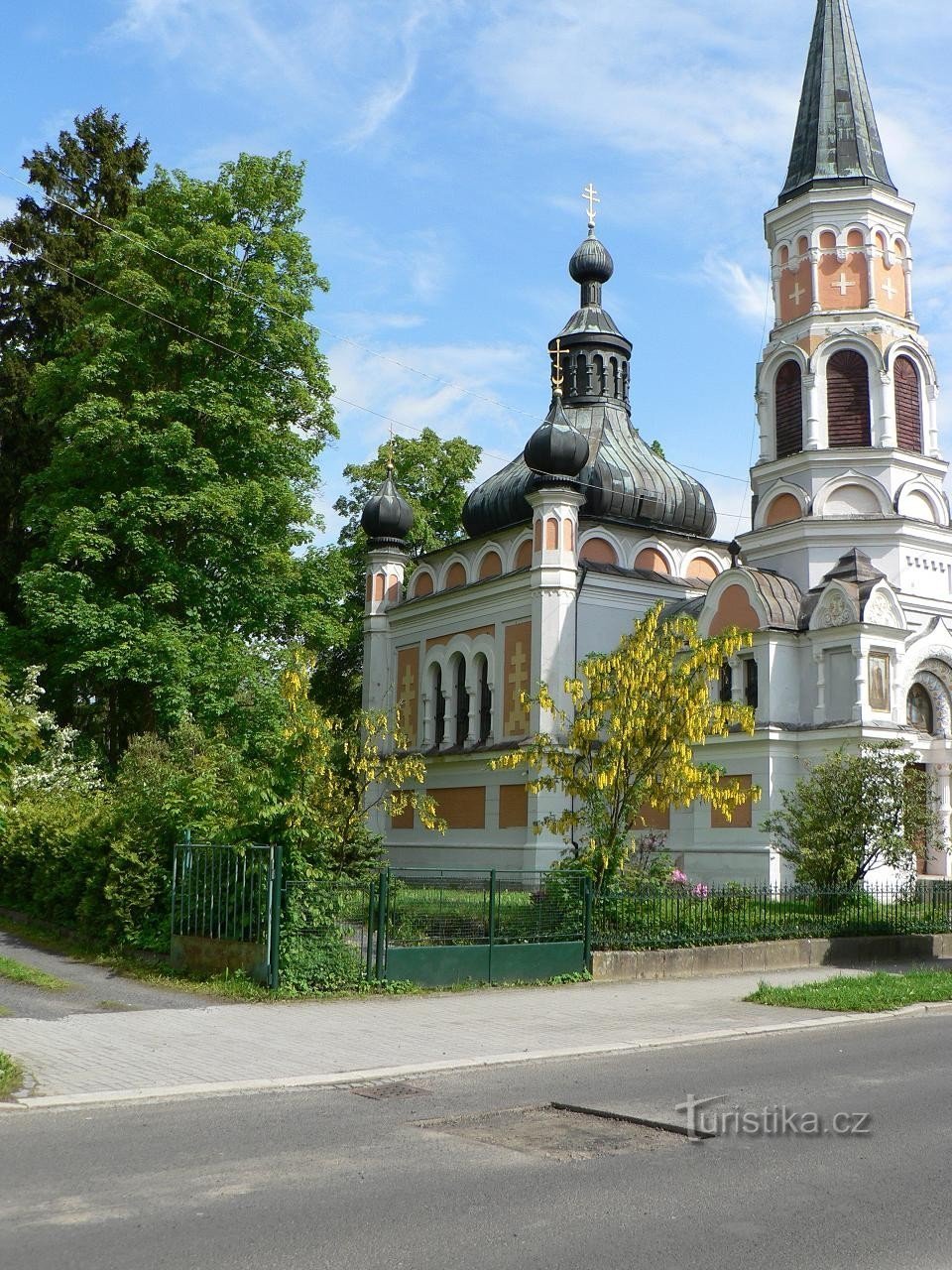 Františkovy Lázně, a Szent István-templom kupolája. Olga