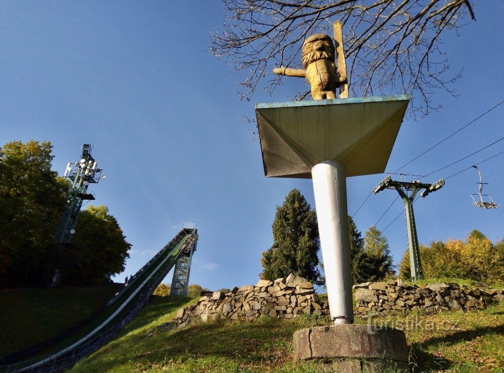 Frenštát pod Radhoštěm / Trojanovice - Skakališče Jiří Raška in žičnica do