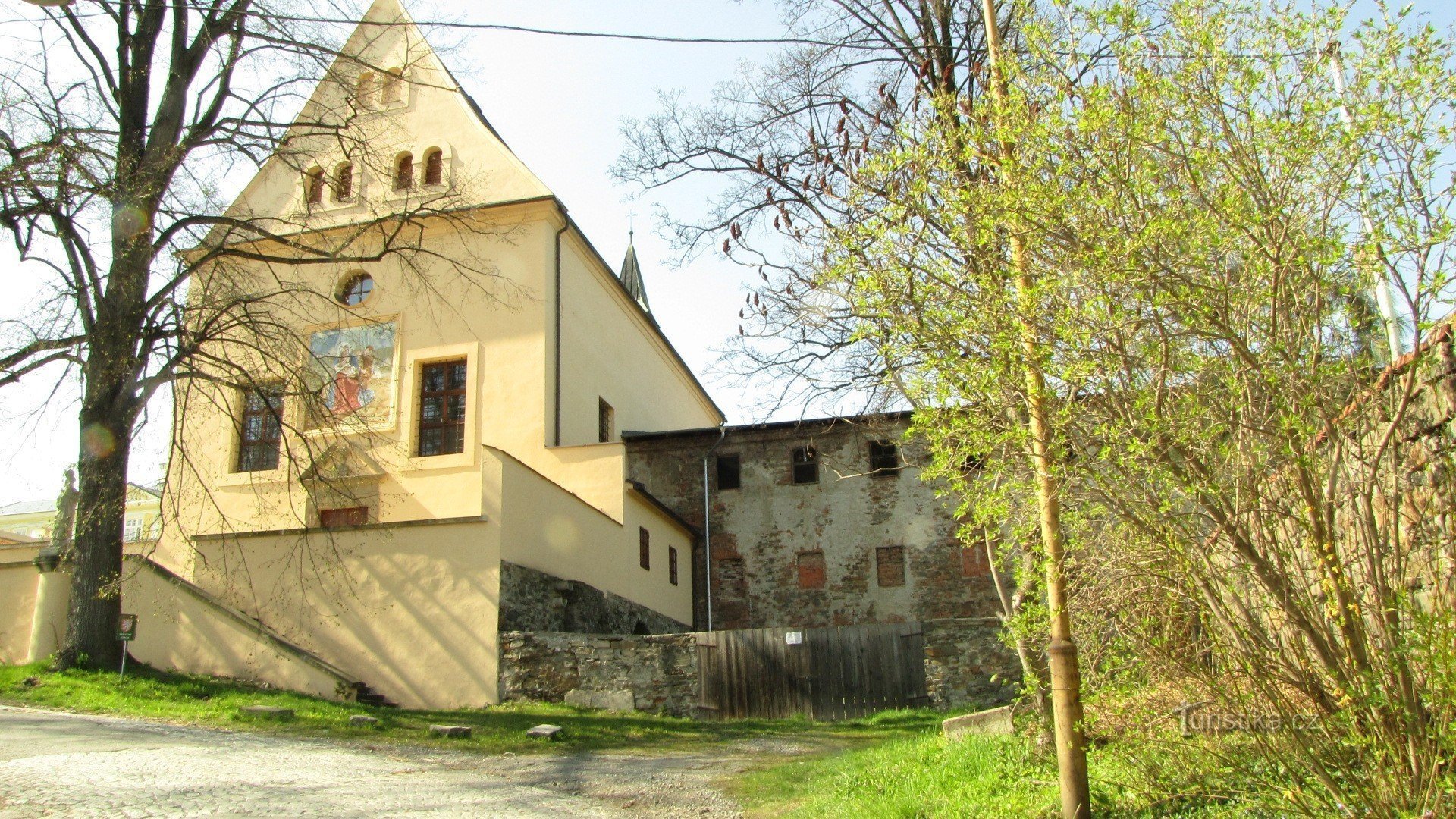 Fulnek - church of St. Joseph and the grounds of the Capuchin monastery