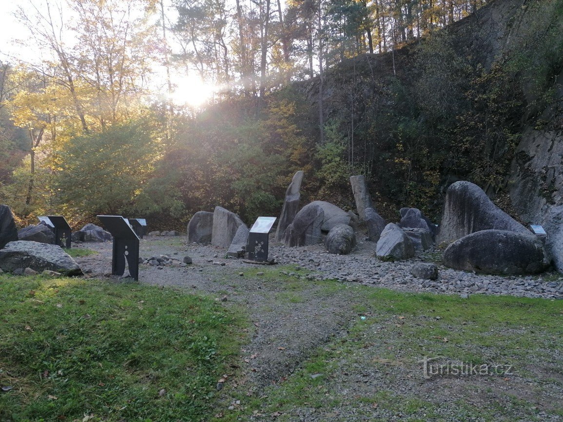 Geological exposition under Klokoty on the outskirts of the town of Tábor