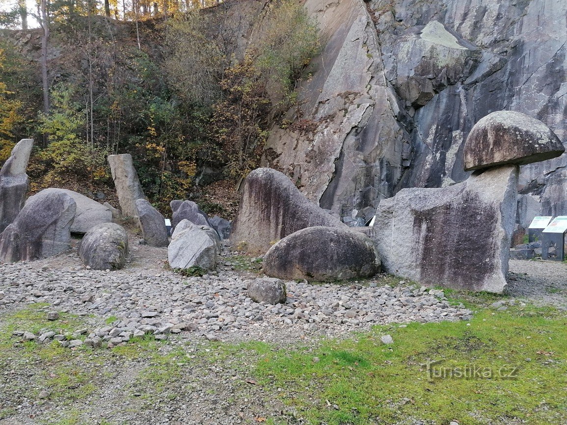 Geological exposition under Klokoty on the outskirts of the town of Tábor