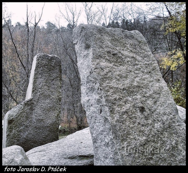 Expoziție geologică lângă râul Lužnice