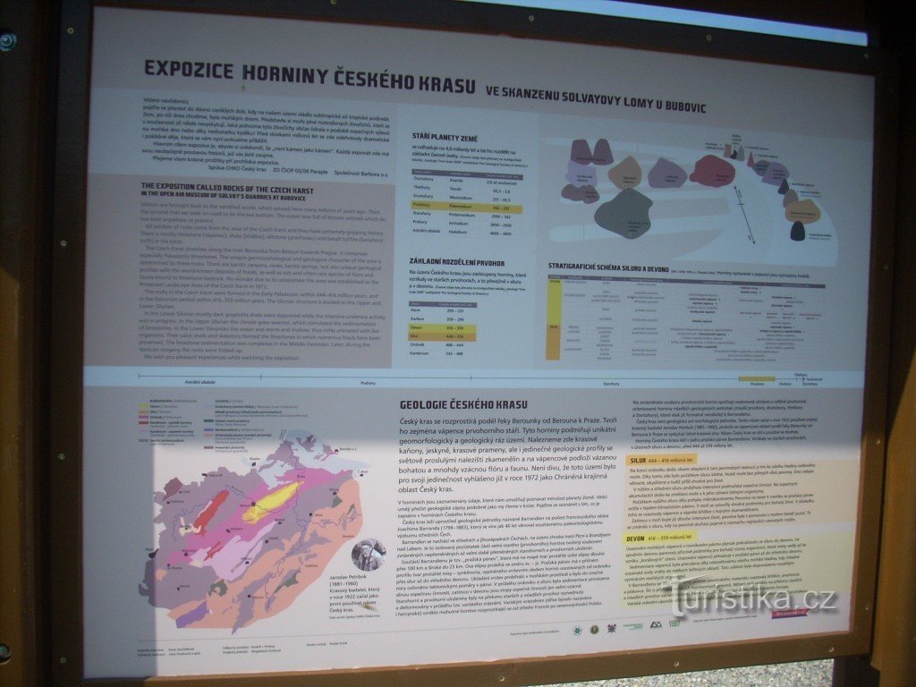 Exposição geológica nas pedreiras Solvay