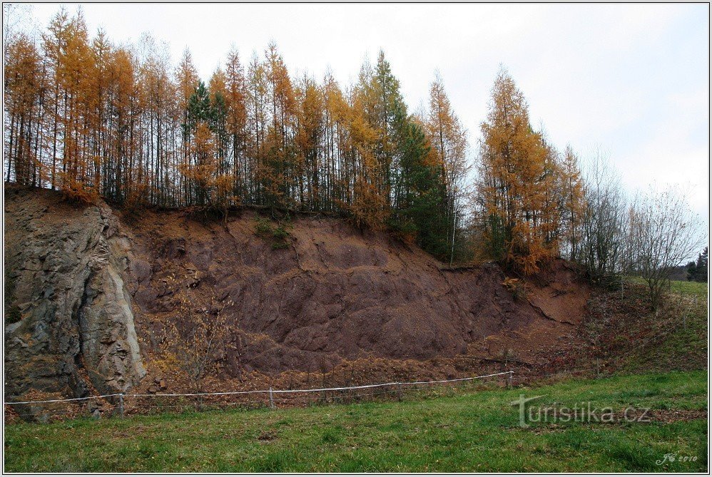 Affioramento geologico vicino a Malé Svatoňovice