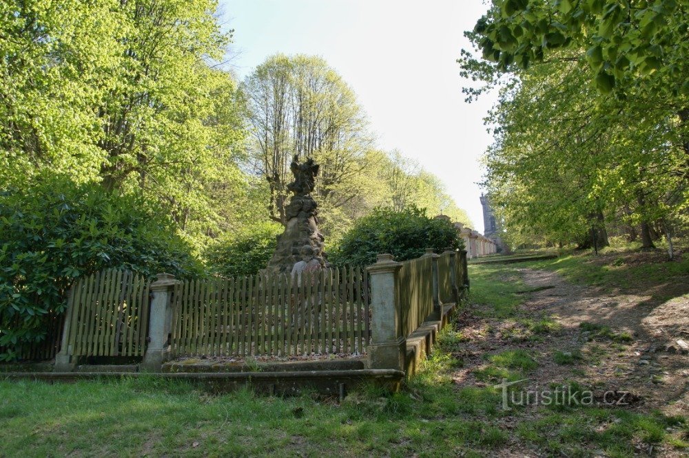 De tuin van Getsemane onder de kruisberg