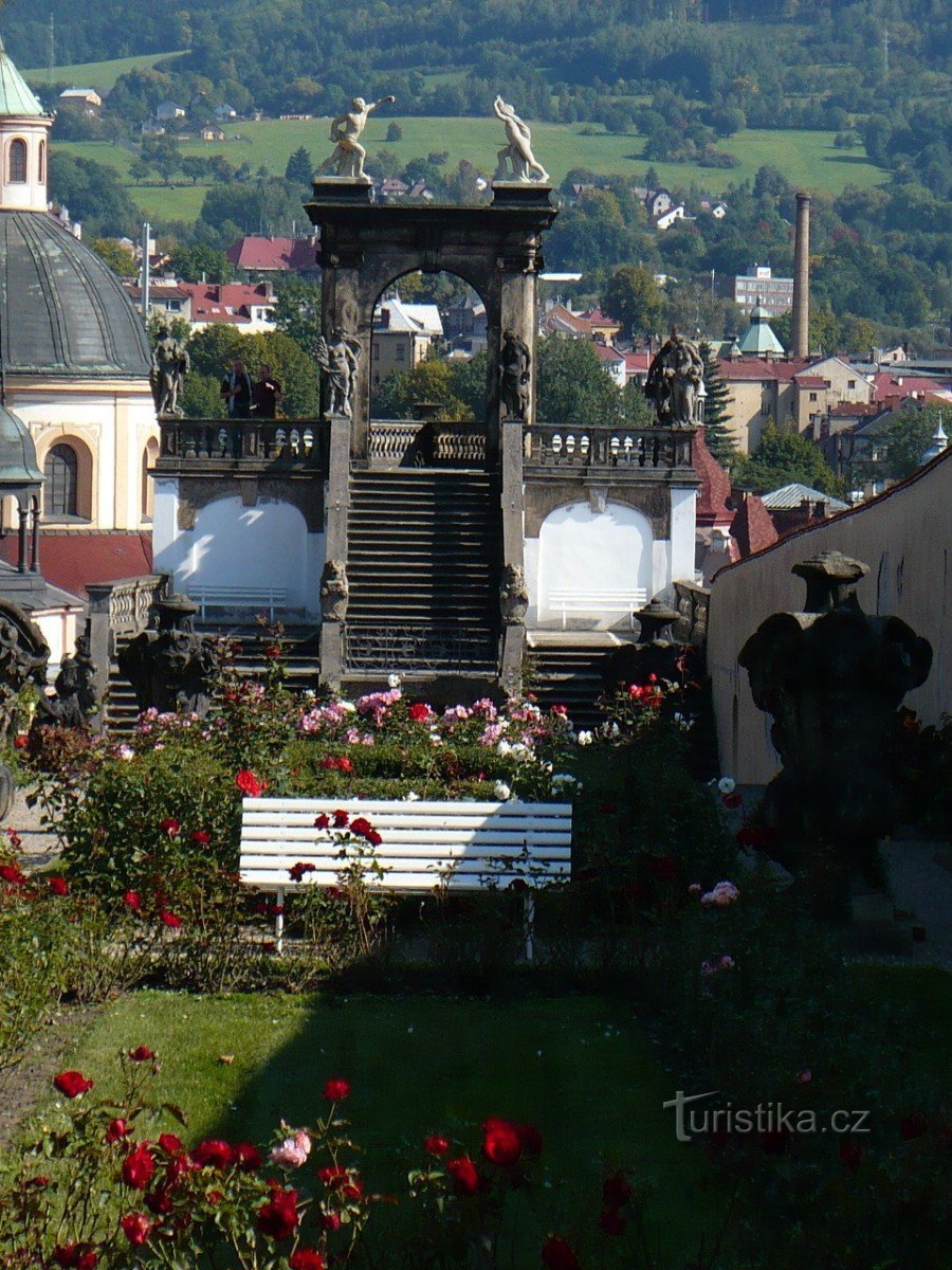 Gloriet mit Treppen, Terrassen und Sala Terrena