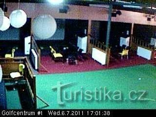Golfcentrum Liberc - indoor - foto vanaf webcam