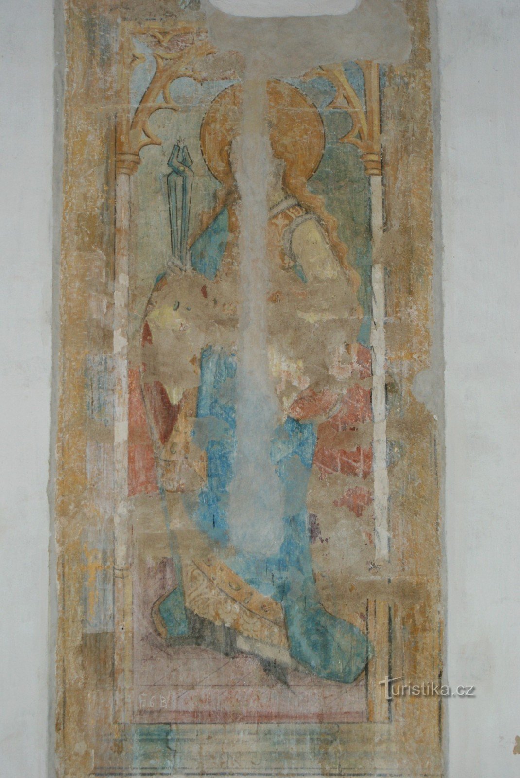 Gotische schilderingen uit de 14e eeuw.