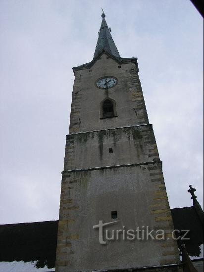 gotiska kyrkan St. Thomas av Canterbury - detalj av tornet