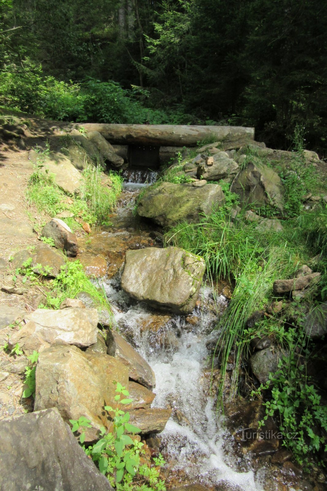 Grádelsky stream feeding the Kneipp walkway