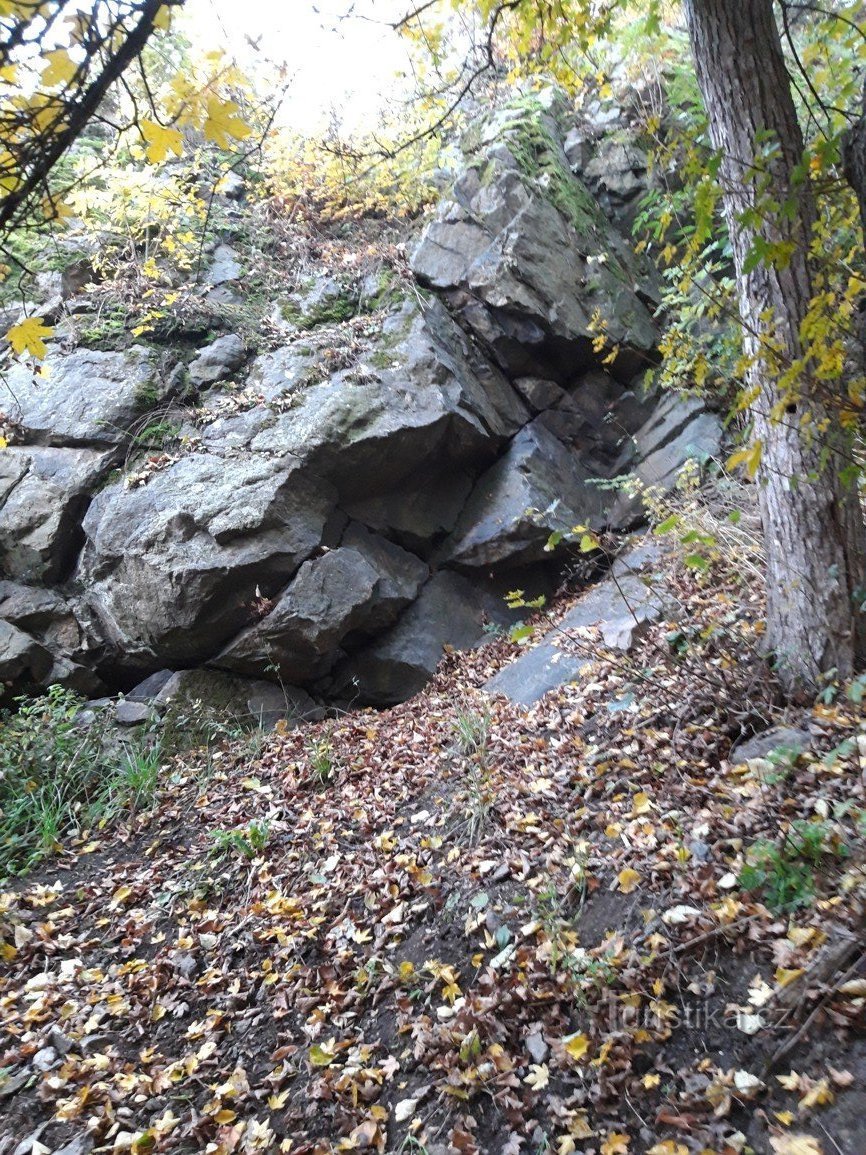 Roccia granata nella città di Tábor