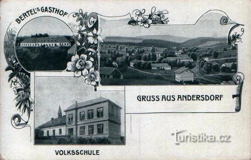 Gruss aus Andersdorf-1900-colección:Ulrych Mir.