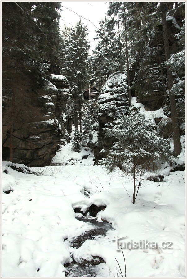 Hájkova-Schlucht - unteres Ende