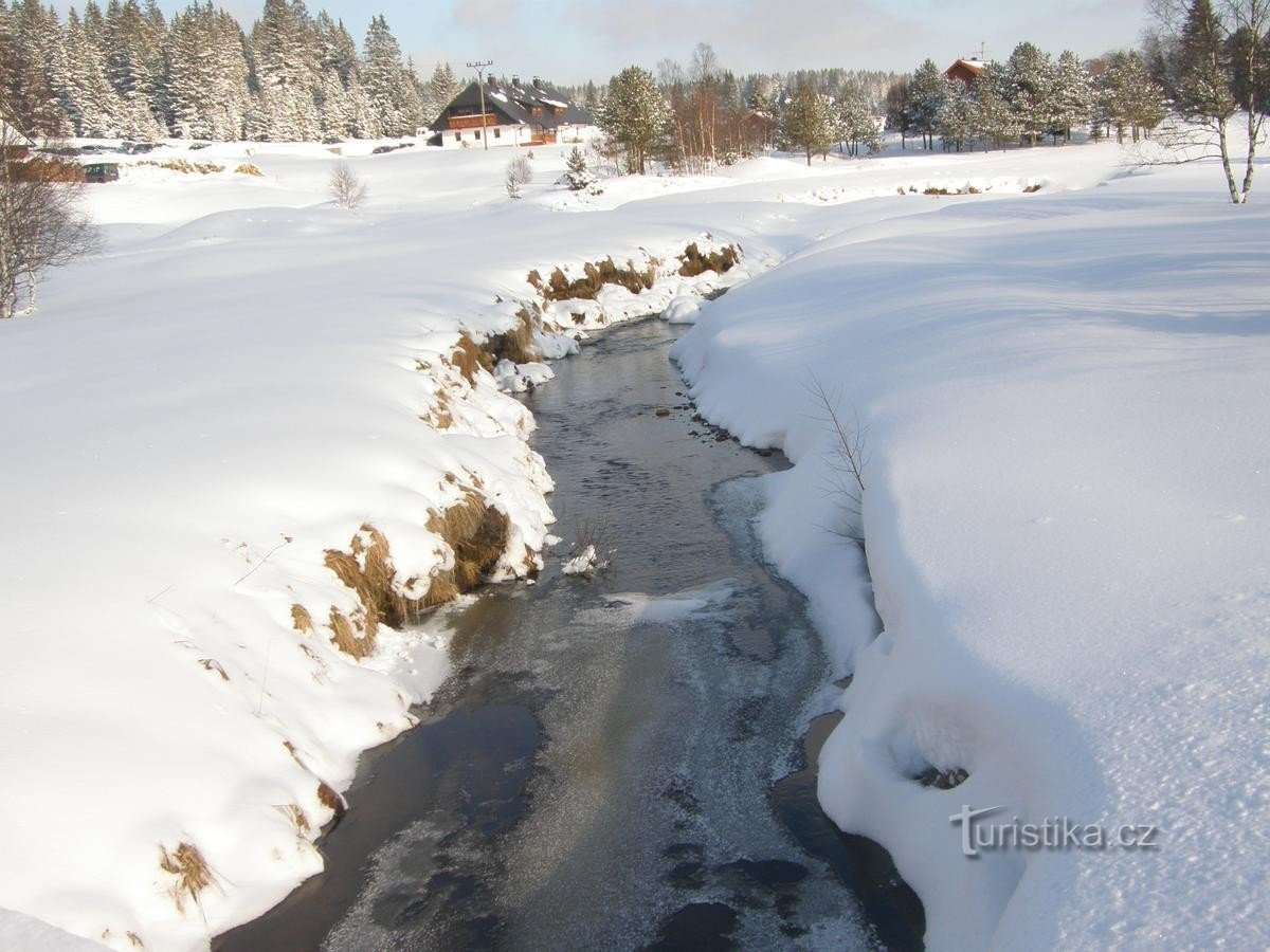 Hamerský potok v zimě