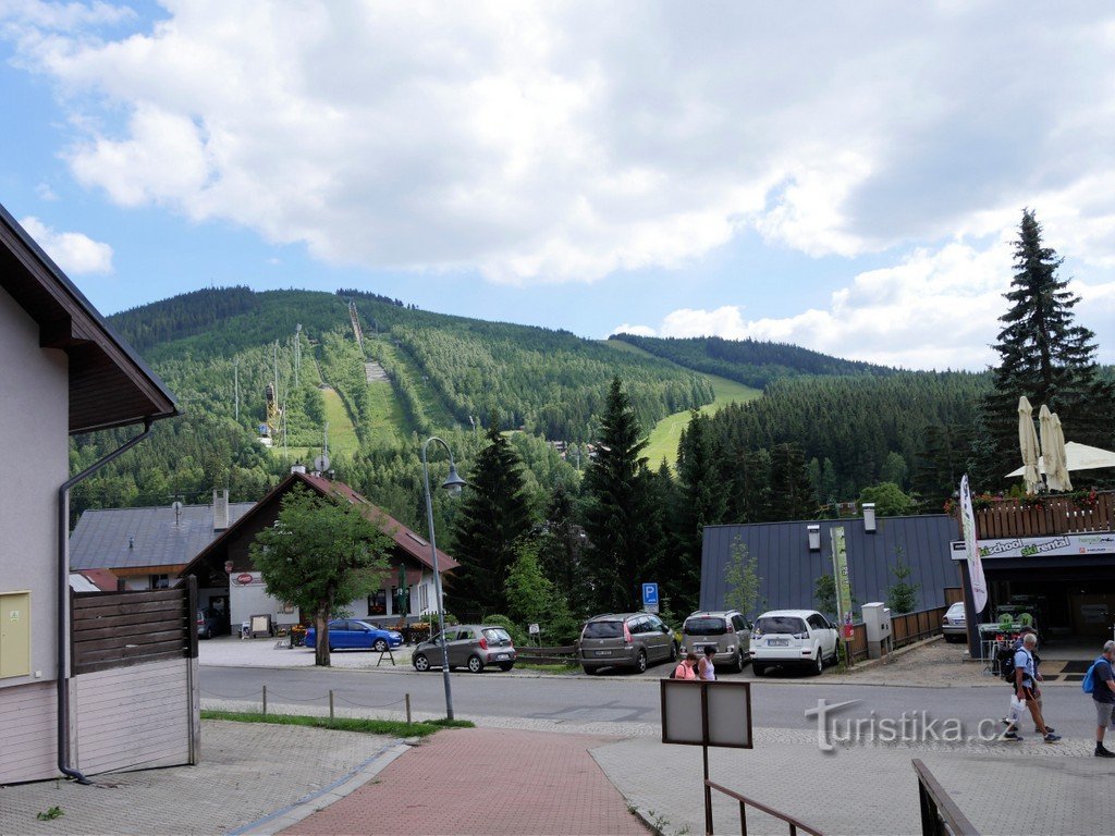 Harrachov, view of the Devil's Mountain