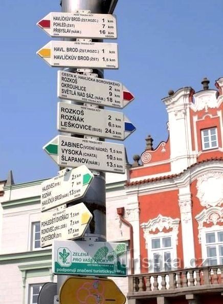 Havlíčkův Brod - hlavní turistický směrovník