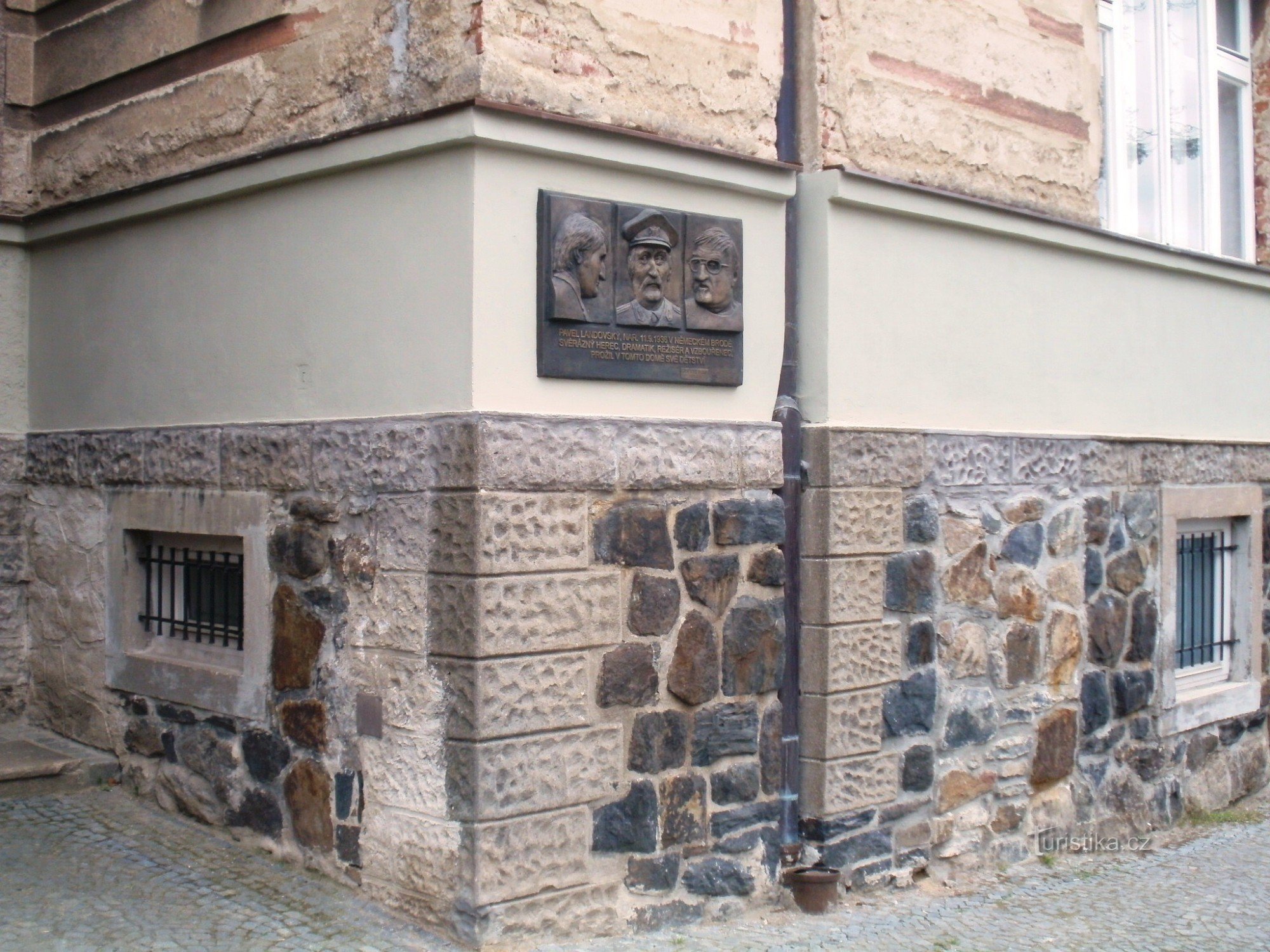 Havlíčkův Brod - memorial plaque for Pavel Landovský