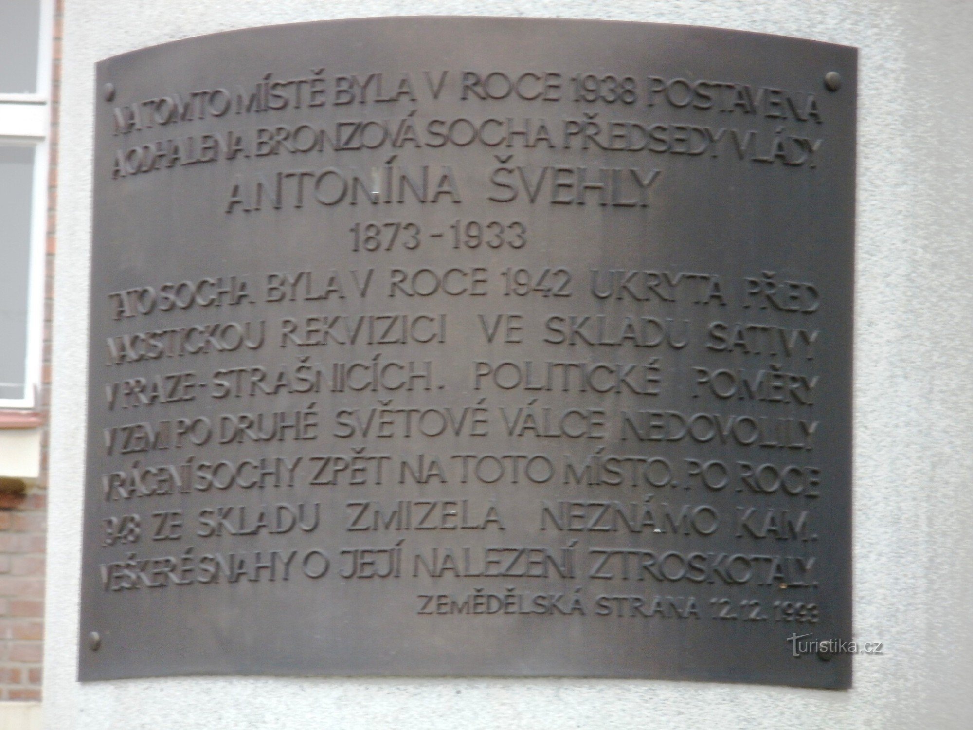 Havlíčkův Brod - Antonín Švehla emlékműve