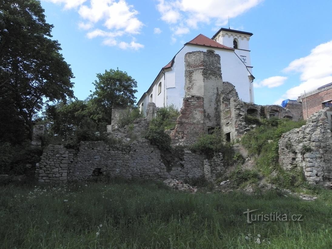 Газлов, замок і костел