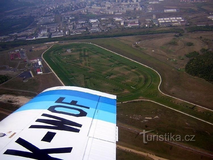 Hippodrome : vue aérienne