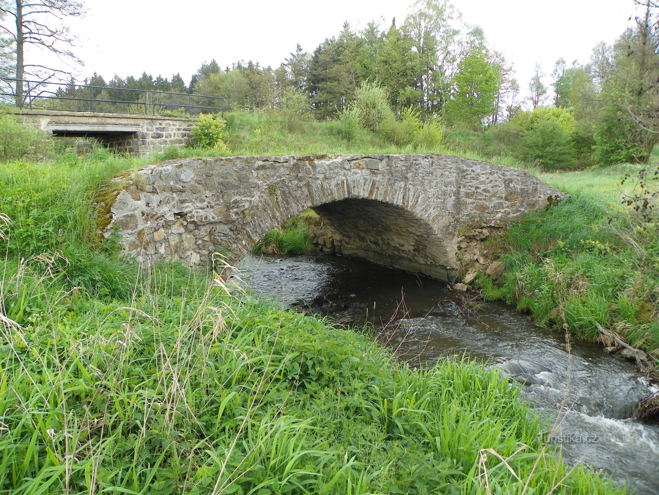 Historisk bro på Borovský potok