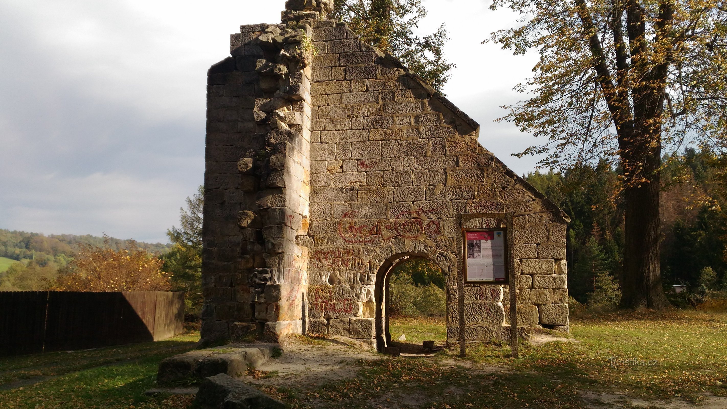 Campo de tiro histórico em Chřibská.