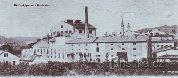 Historische foto van de brouwerij