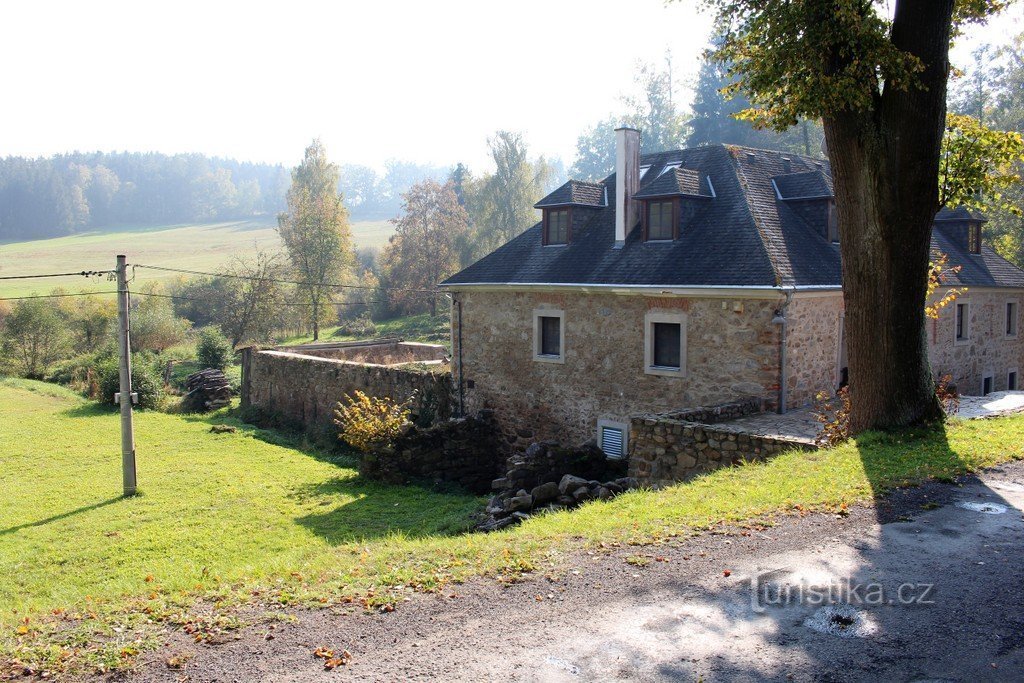 Hlaváček's mill, view from the dam