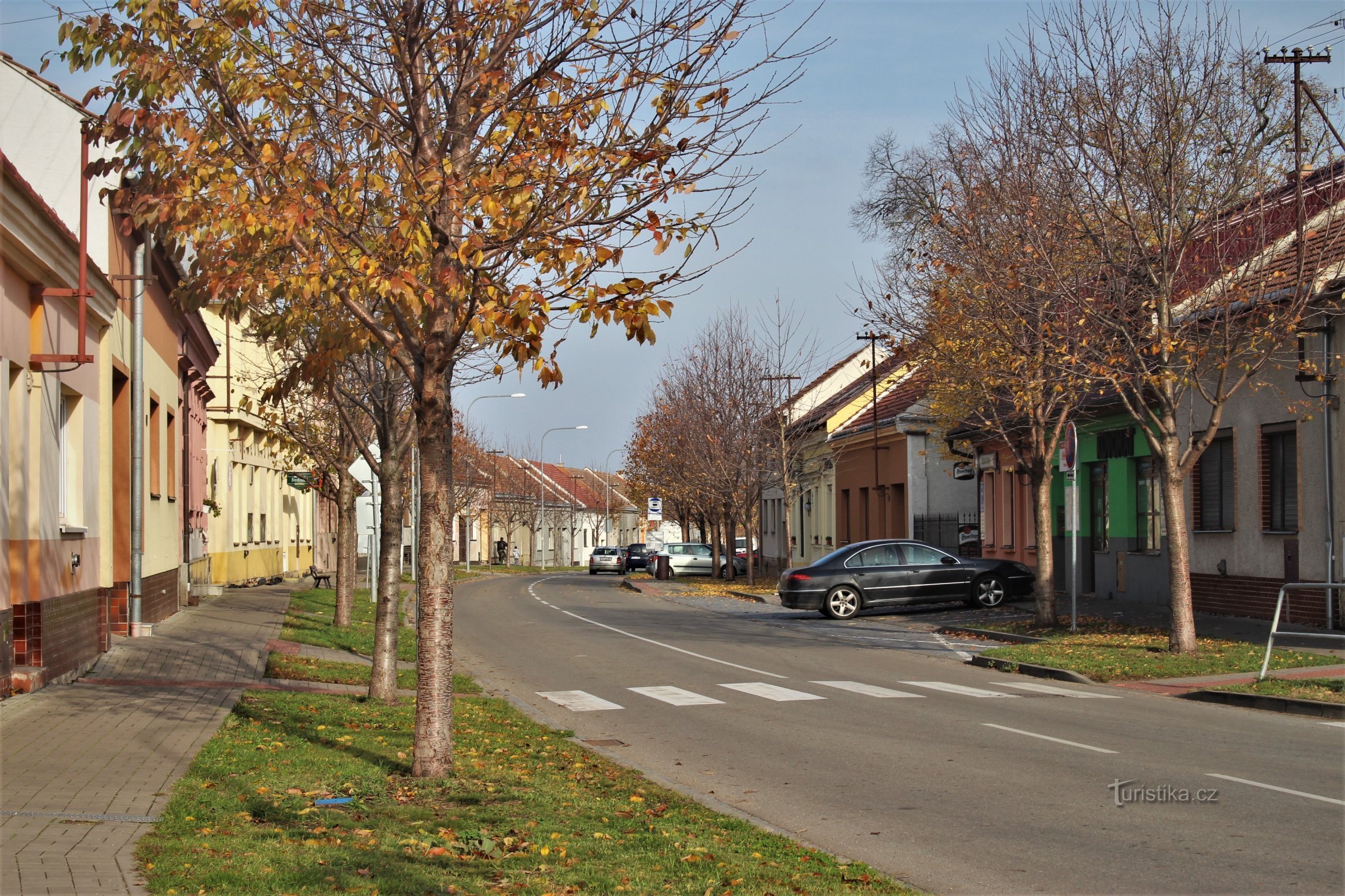 De hoofdstraat in Podivín