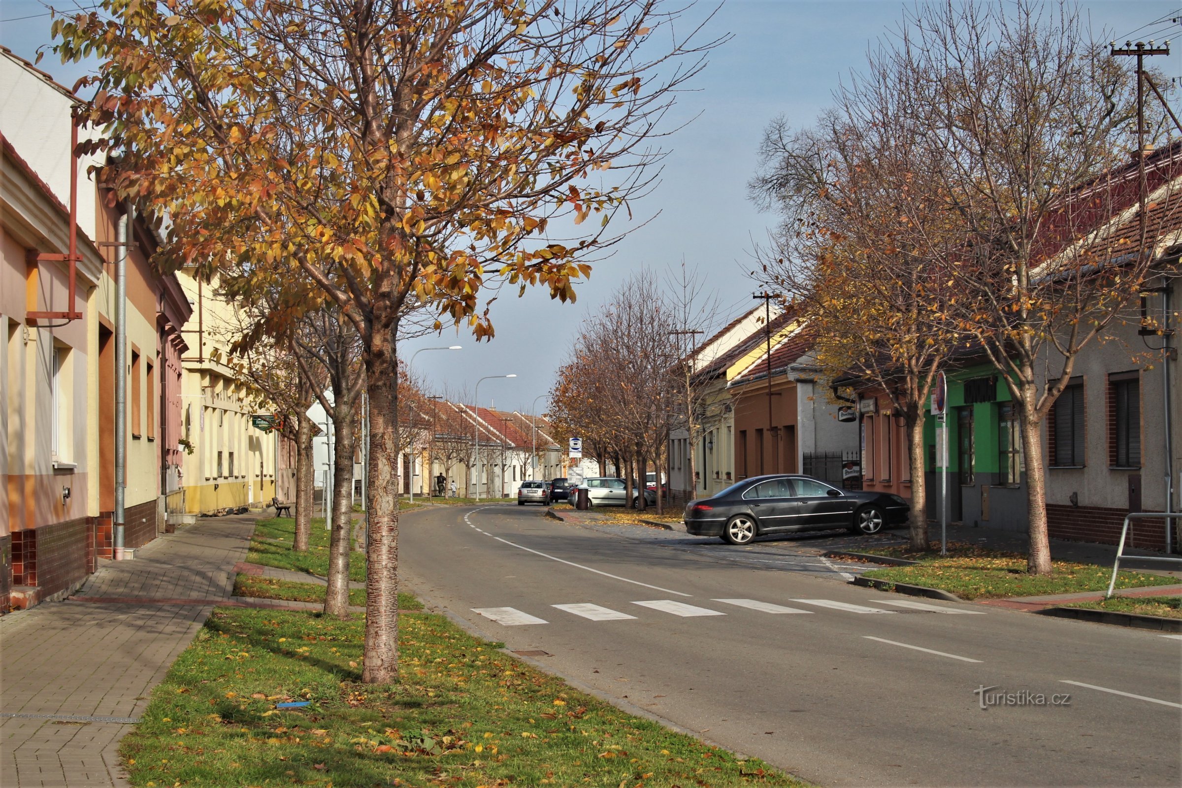 Die Hauptstraße in Podivín