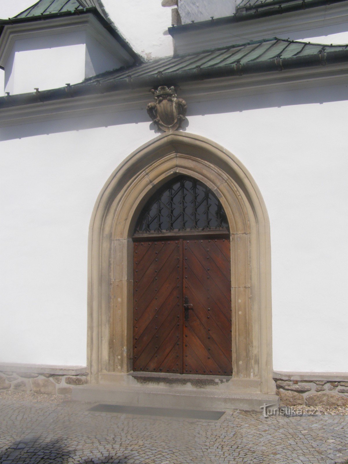 The main entrance to the church