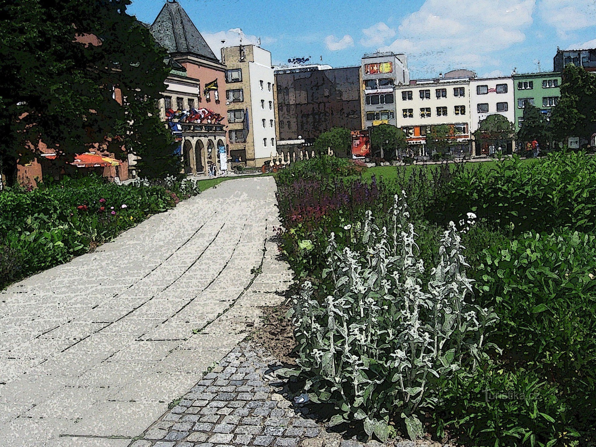 兹林的主要广场 - 和平广场