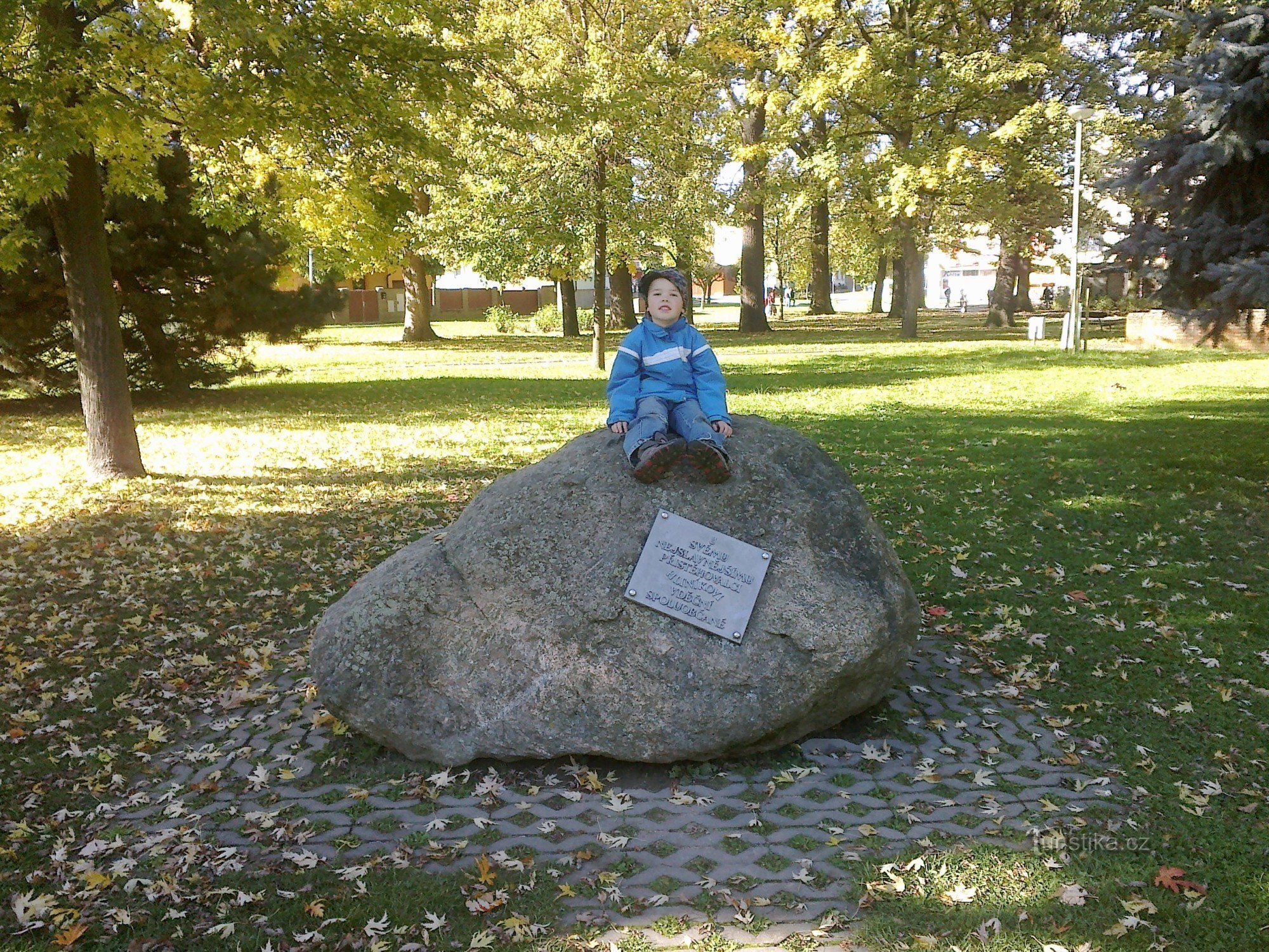 Placa memorial de alumínio em Humpolec.