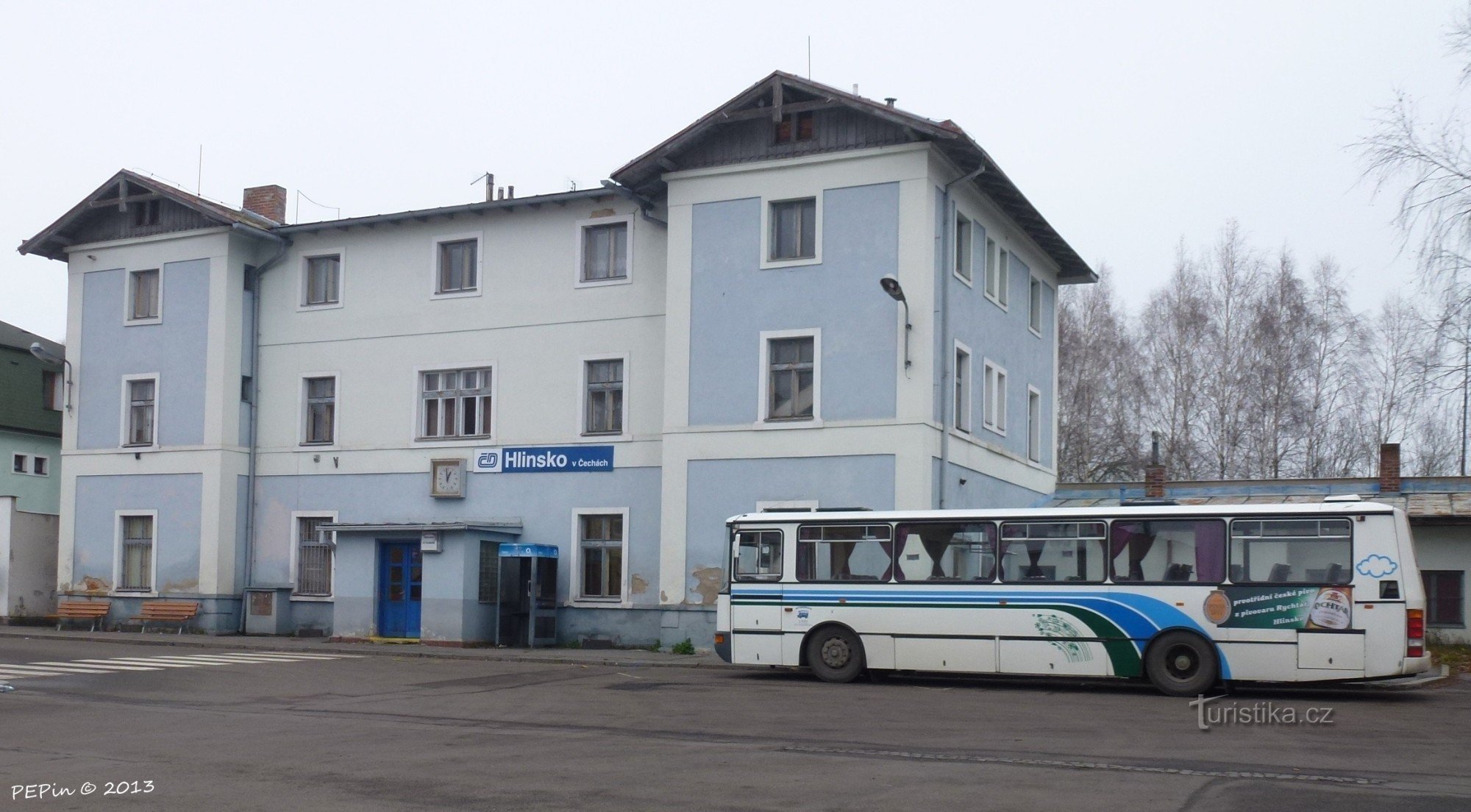 Hlinsko en Bohême, bâtiment de la gare