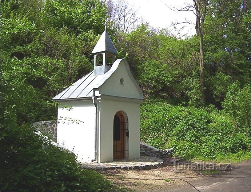 Hlubočky-Marianske Valley-kapel van de bedroefde Maagd Maria uit 1906 - Foto: Ulrych Mir.