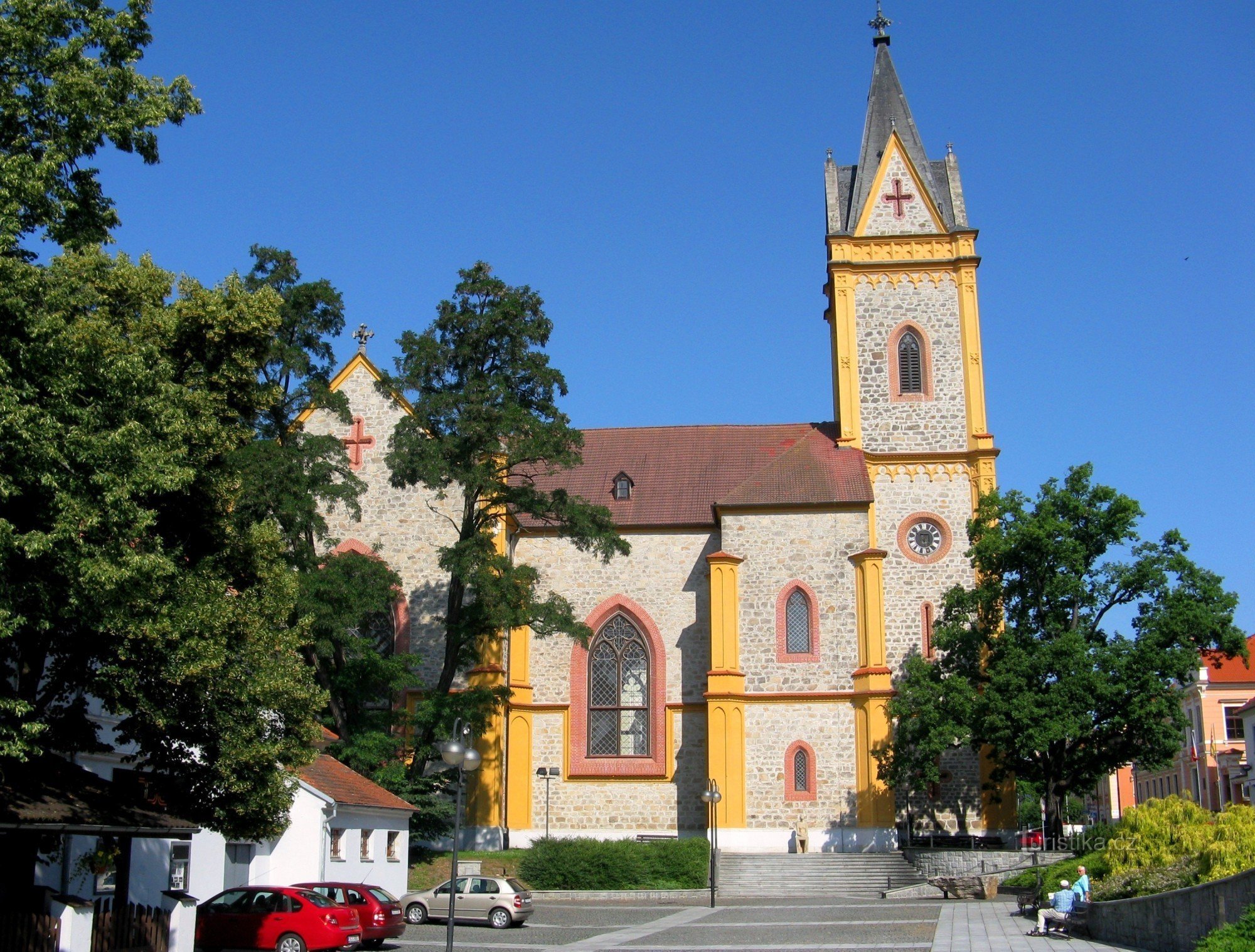 Hluboká nad Vltavou - Pyhän Nikolauksen kirkko. Jan Nepomucký