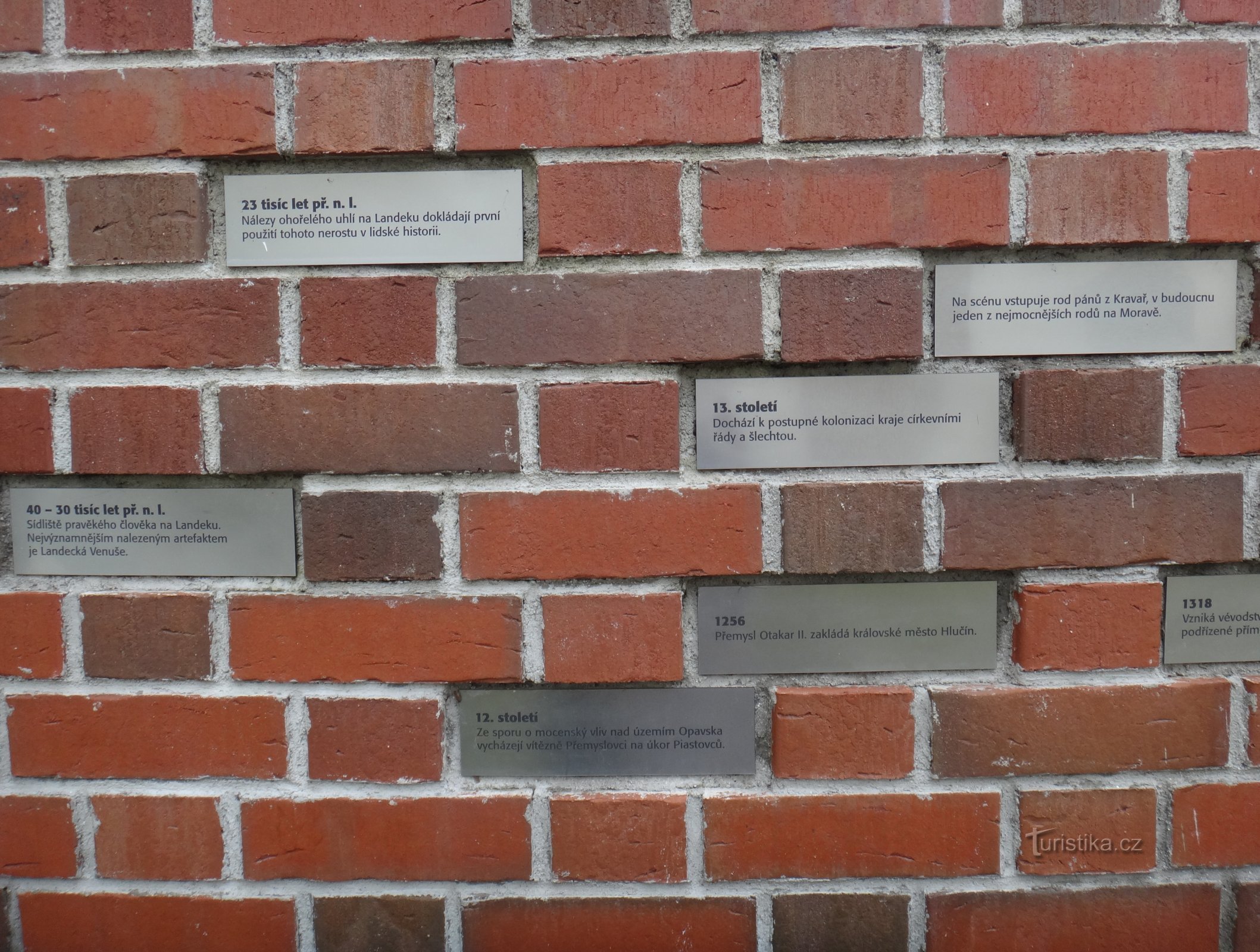 Hlúčín - Wand über die Geschichte
