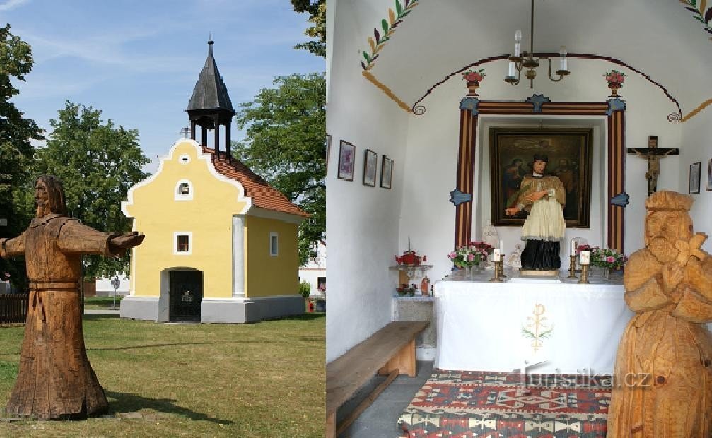 Holašovice - nhà nguyện của St. John of Nepomuck (Nhà nguyện trong làng)