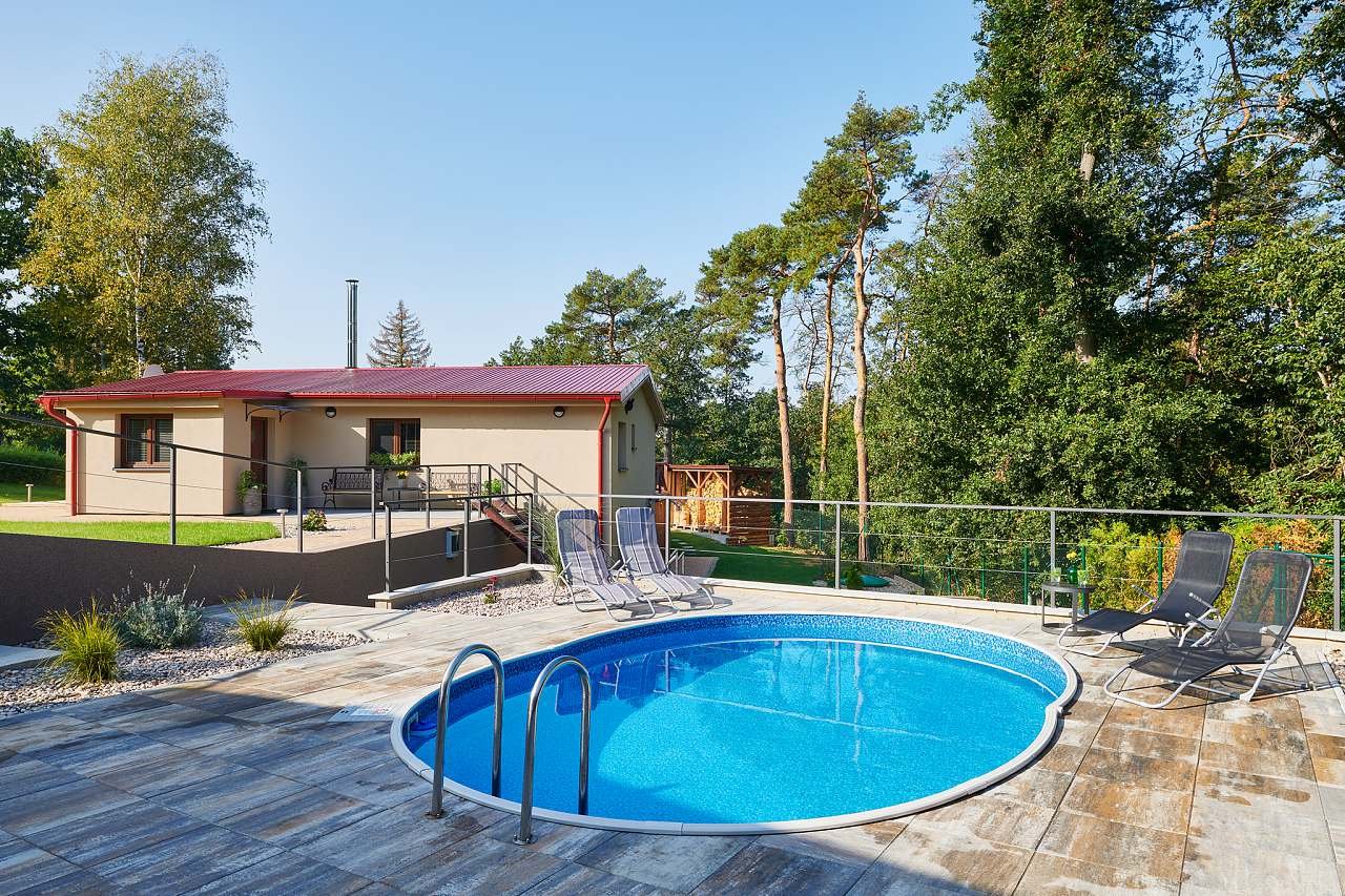 Holiday home with swimming pool accommodation Slapy