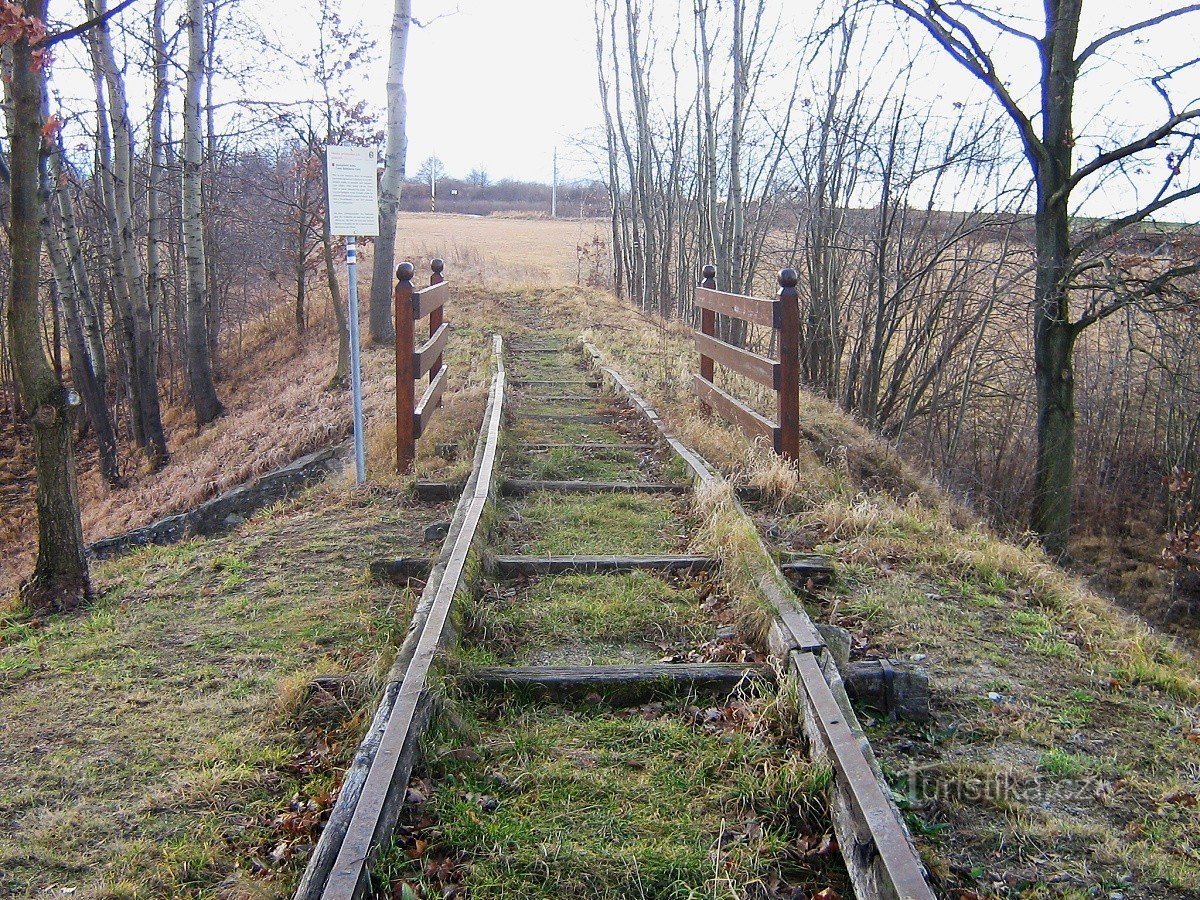 Holkov - Nachbildung der Strecke auf der Brücke über den Bach
