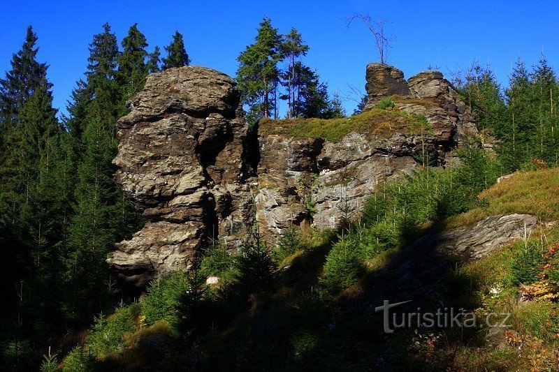 Rochas de pombo.