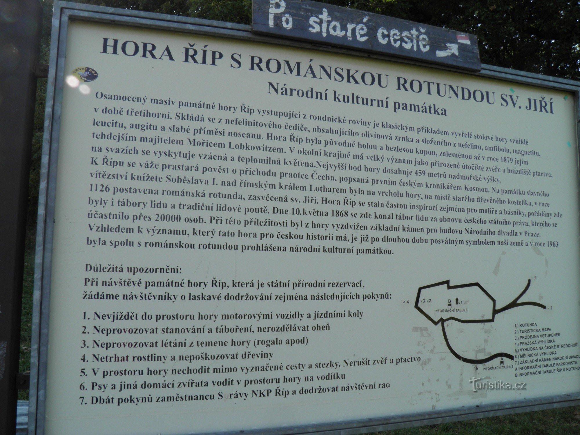 Mount Říp - et symbol på historien
