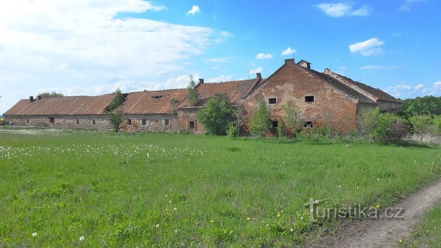 Horecký Dvůr - vedere de pe drum