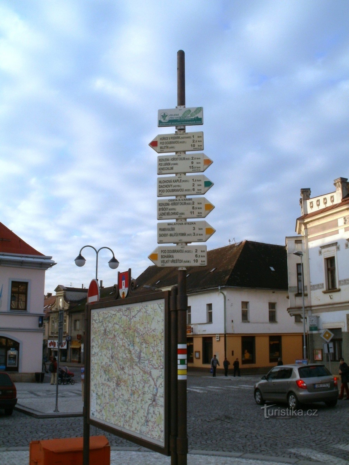 Hořice - der wichtigste touristische Wegweiser