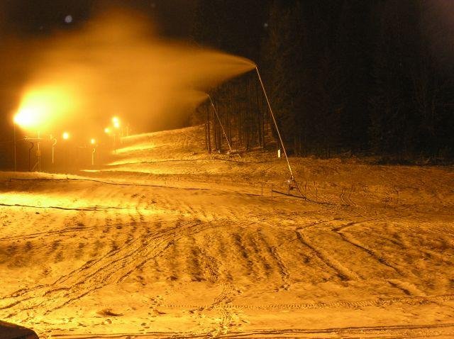 Oberes Vltavice Abendskifahren