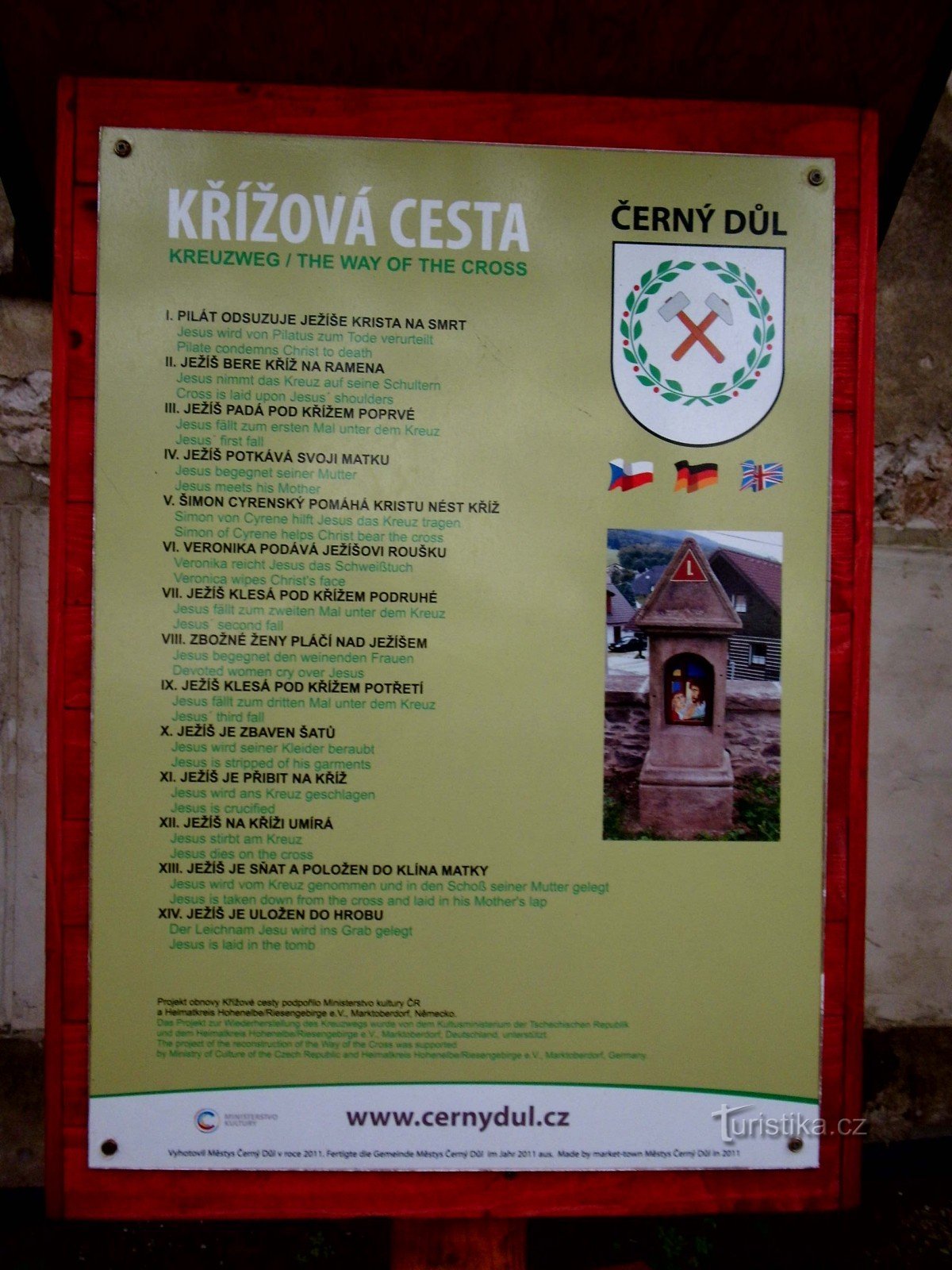 Bányaúttal Černý Dolból Černý Dolba