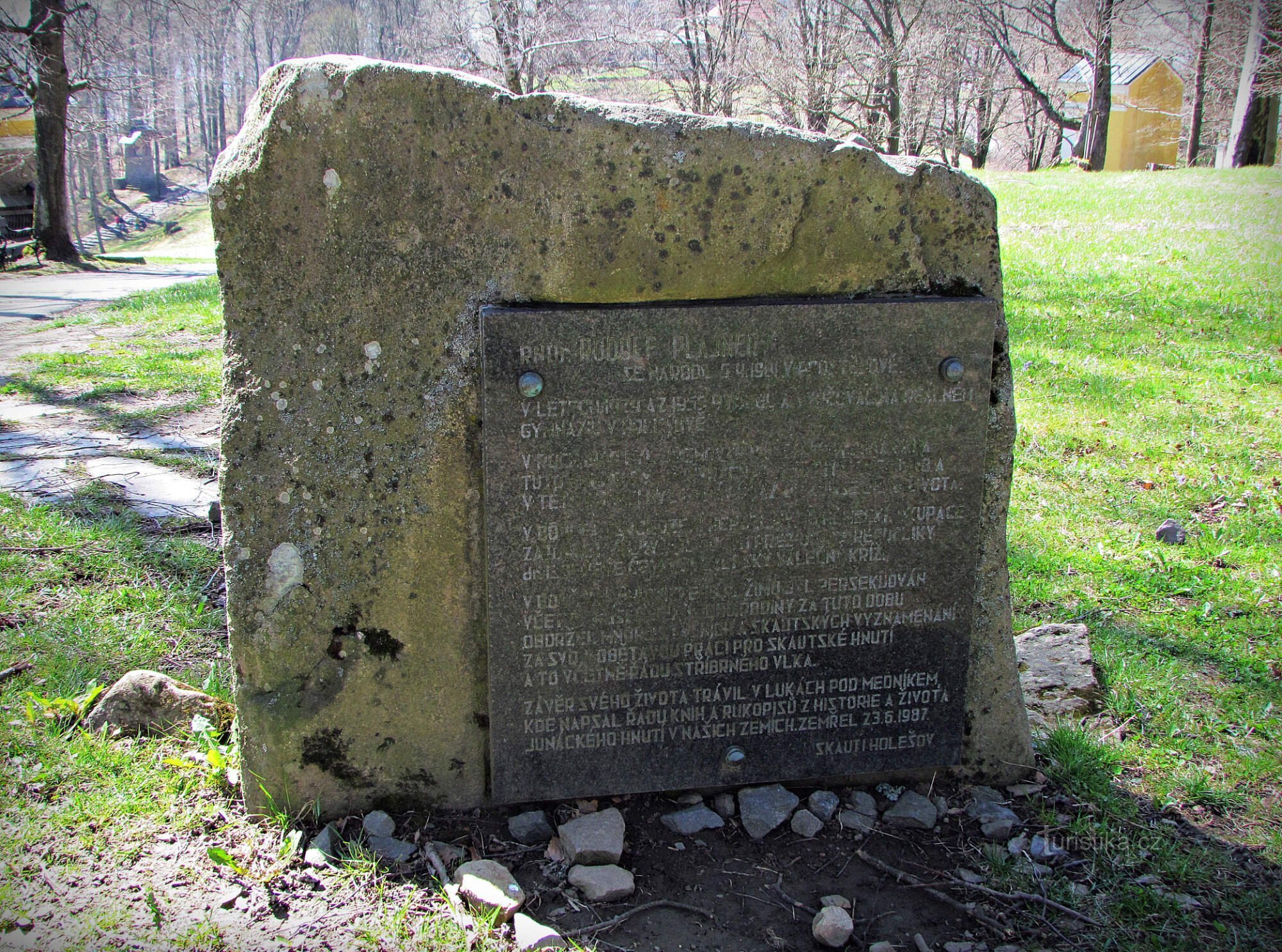 Hostýn - Denkmal für RNDr.Rudolf Plajner