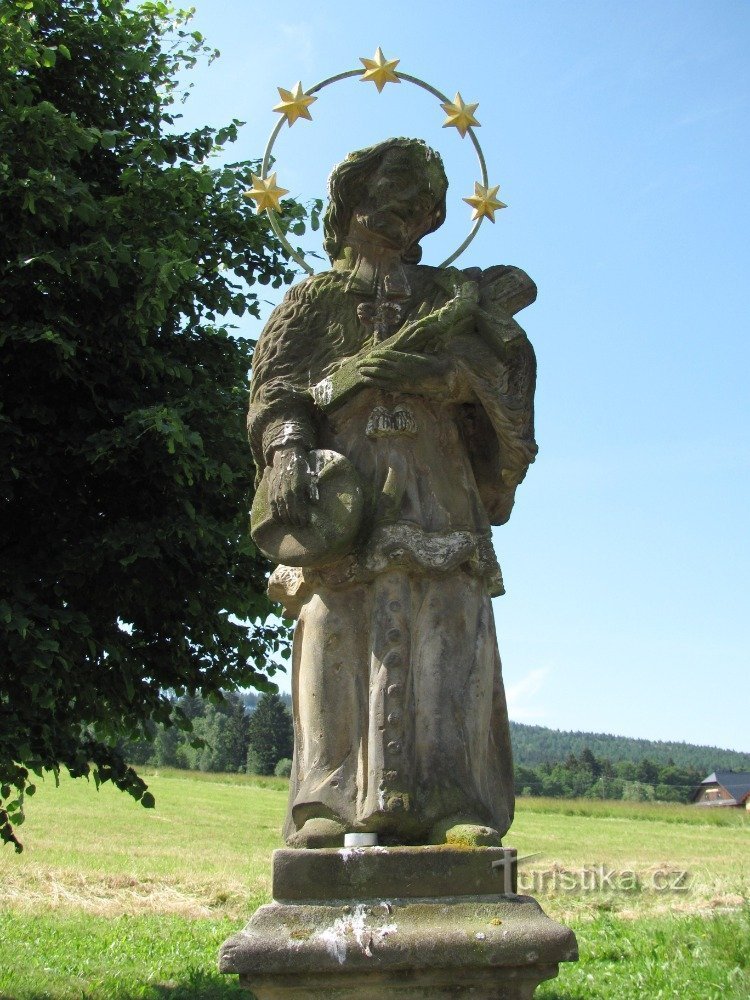 Hraběšice (lângă Šumperk) - statuia Sf. Jan Nepomucký